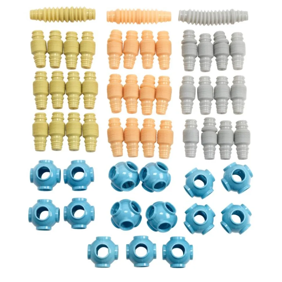 Excellerations® Natural Tones Stretchy Tubes & Connectors - 55 Pieces