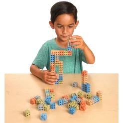 Excellerations® Natural Tones Grid Linking Cubes - 200 Pieces