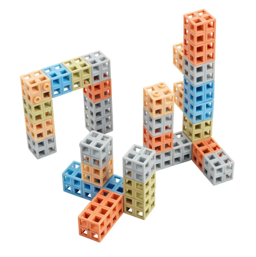 Excellerations® Natural Tones Grid Linking Cubes - 200 Pieces