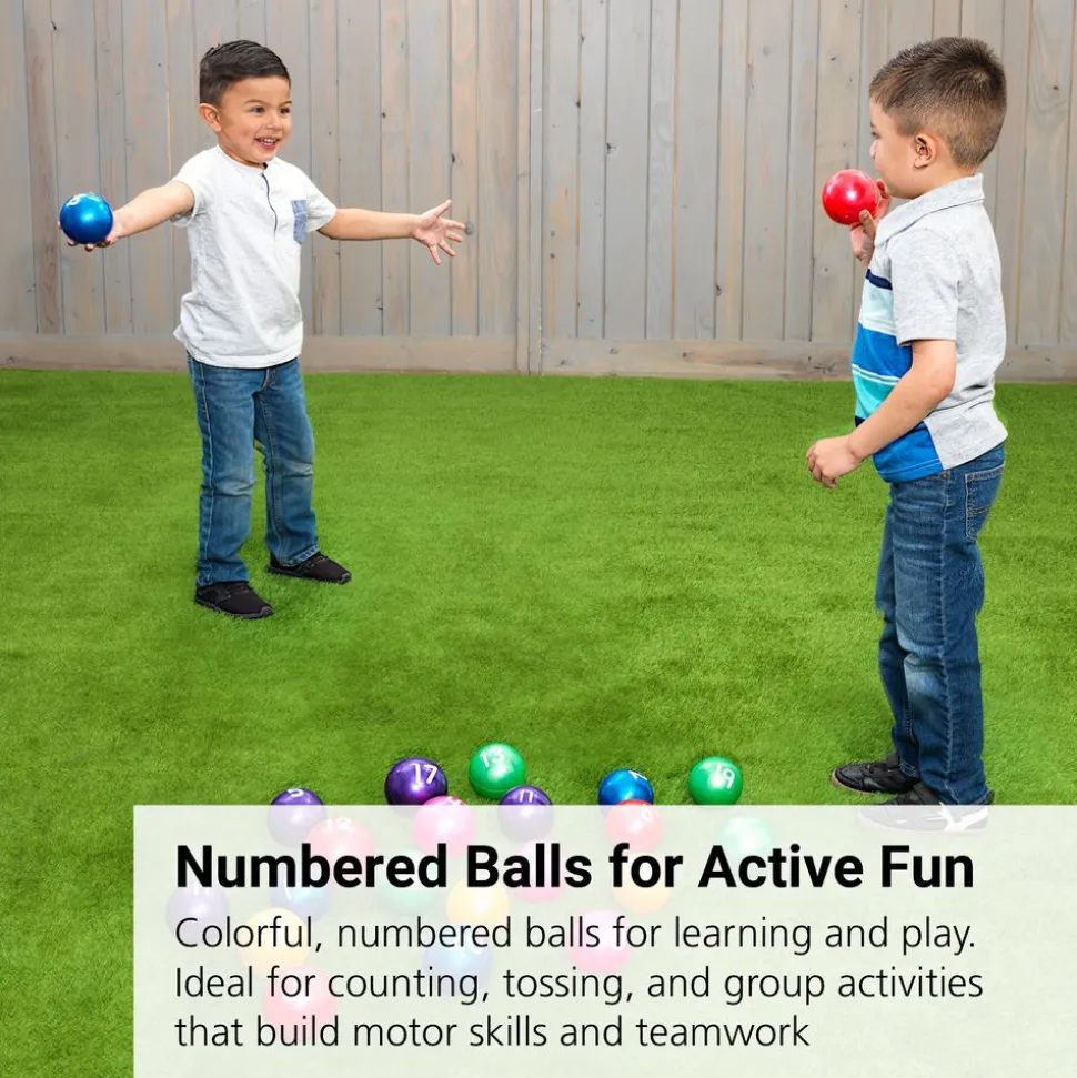 Excellerations® 3" Number Ball - Set of 21 with 1 Air Pump