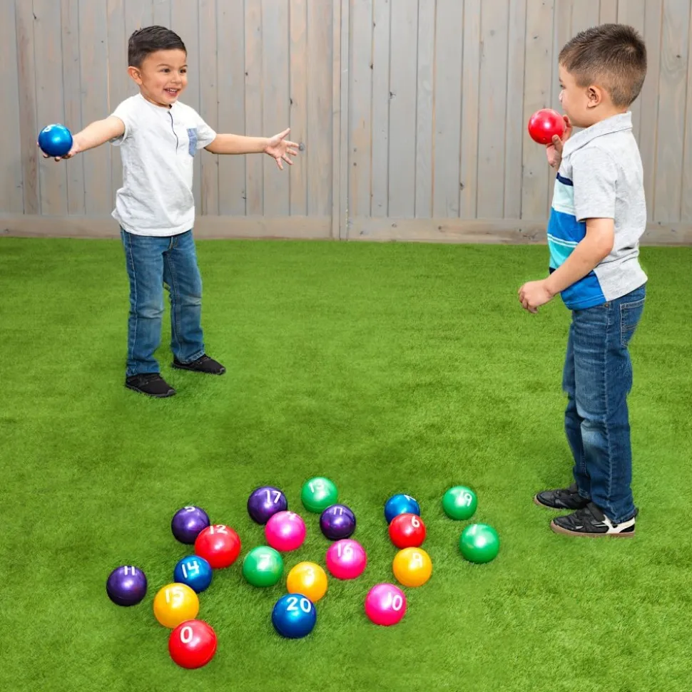 Excellerations® 3" Number Ball - Set of 21 with 1 Air Pump