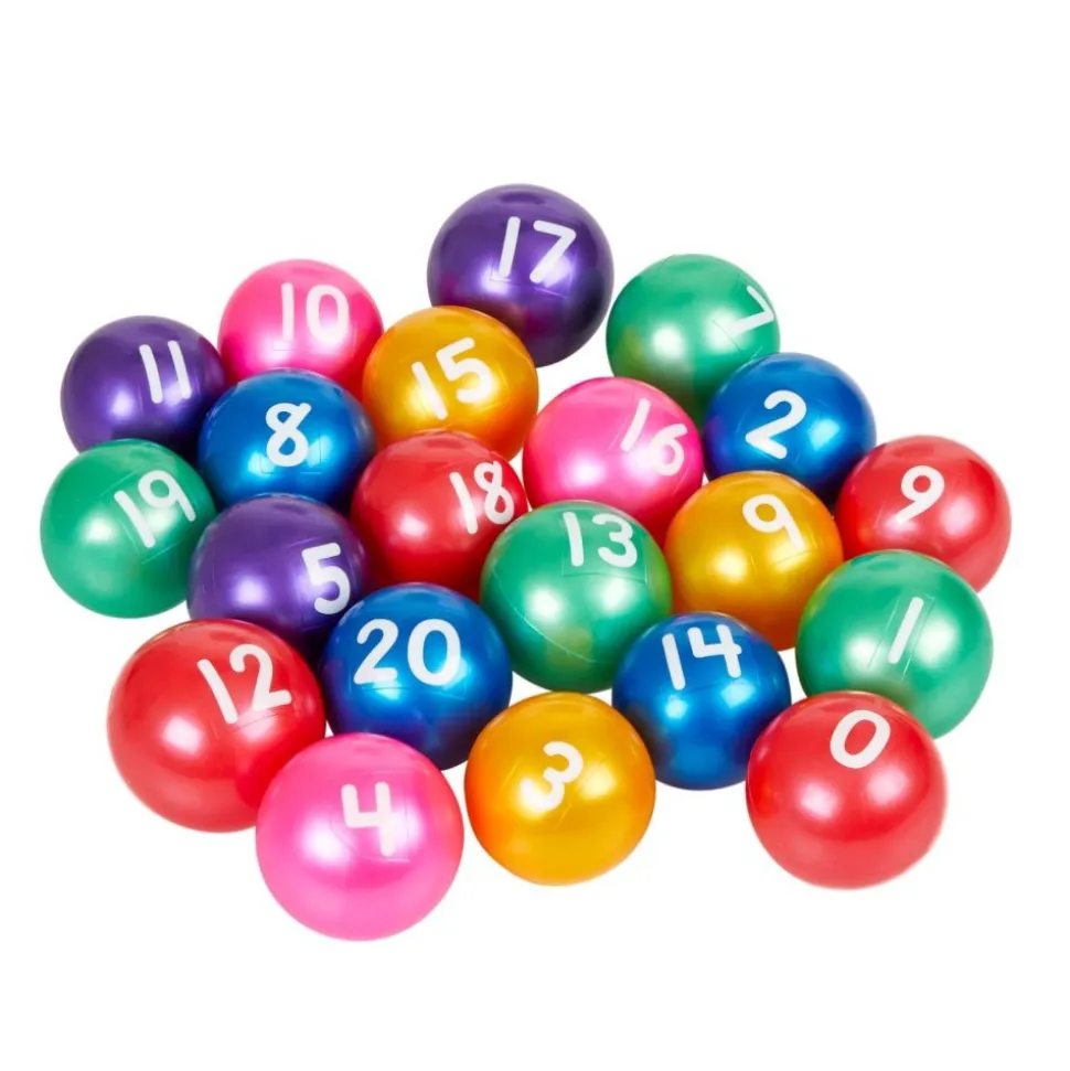 Excellerations® 3" Number Ball - Set of 21 with 1 Air Pump