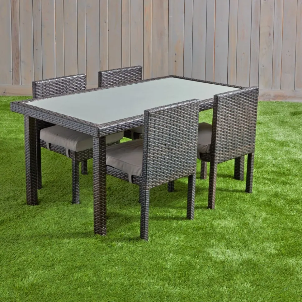 Excellerations® Outdoor Dining Set - 4 Chairs & 1 Table 21" (Preschool Height)