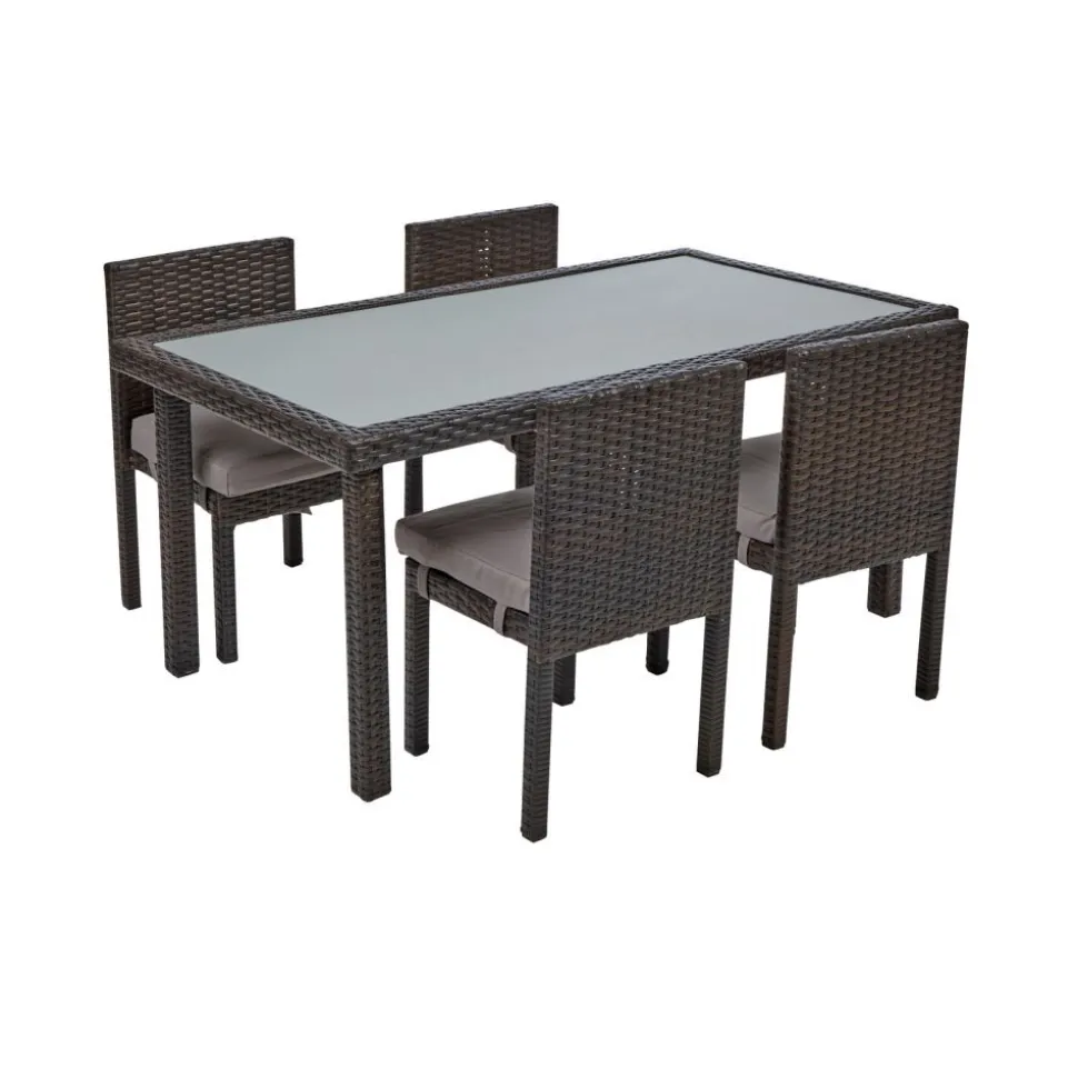 Excellerations® Outdoor Dining Set - 4 Chairs & 1 Table 21" (Preschool Height)