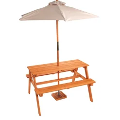 Excellerations® Outdoor Picnic Table with Umbrella - Large