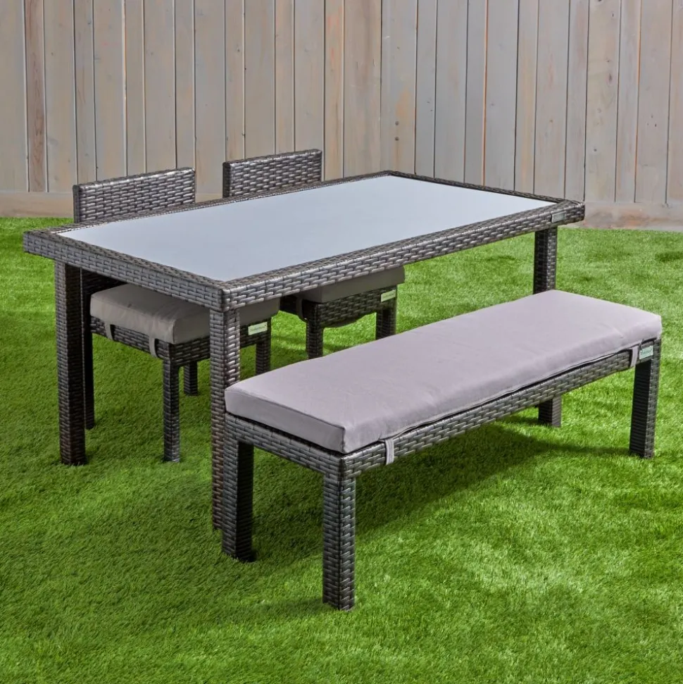 Excellerations® Outdoor Set - 2 Chairs, 1 Bench, & 1 Table 21" (Preschool Height)
