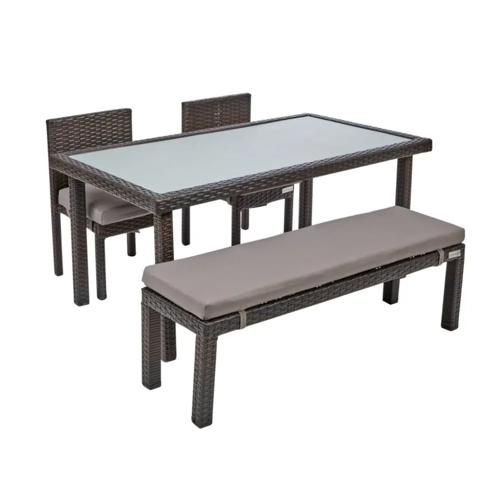 Excellerations® Outdoor Set - 2 Chairs, 1 Bench, & 1 Table 21" (Preschool Height)