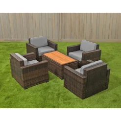 Excellerations® Outdoor Wicker Furniture 5-Piece Set (Preschool Height)