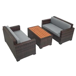 Excellerations® Outdoor Wicker Furniture 3-Piece Set (Preschool Height)