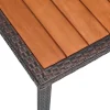 Excellerations® Outdoor Wicker Dining Set, 4-Piece Set with Table, Bench, and 2 Chairs (Preschool Height)