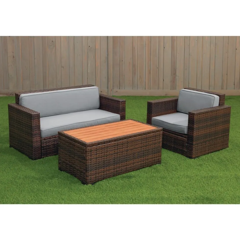 Excellerations® Outdoor Wicker Furniture 3-Piece Set (Preschool Height)