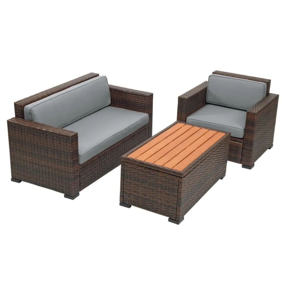 Excellerations® Outdoor Wicker Furniture 4-Piece Set (Preschool Height)