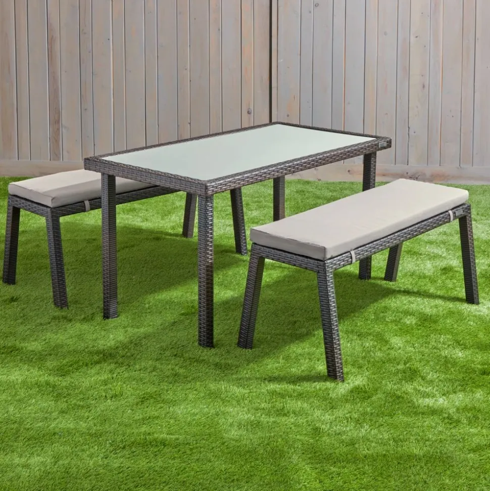 Excellerations® Outdoor Wicker Dining Set 26" (School Age Height)