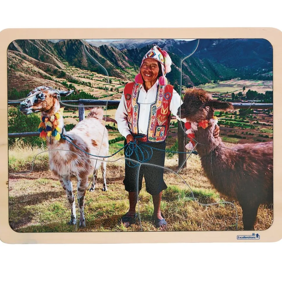 Excellerations® Photographic Multi-Cultural World Puzzles - Set of 9