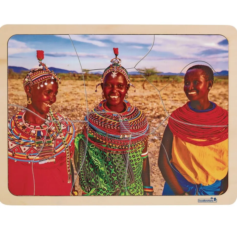 Excellerations® Photographic Multi-Cultural World Puzzles - Set of 9