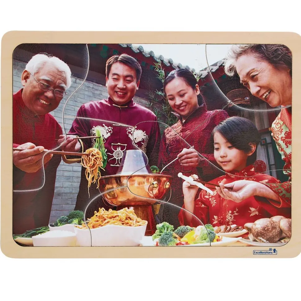 Excellerations® Photographic Multi-Cultural World Puzzles - Set of 9