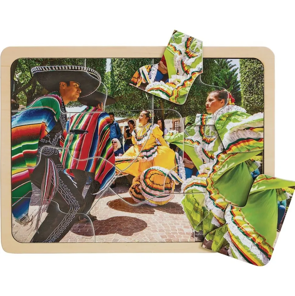 Excellerations® Photographic Multi-Cultural World Puzzles - Set of 9