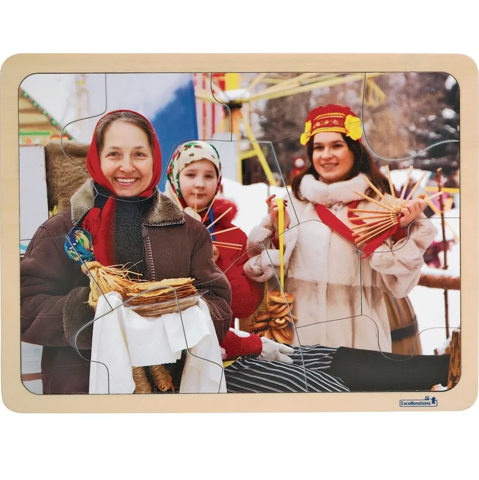 Excellerations® Photographic Multi-Cultural World Puzzles - Set of 9