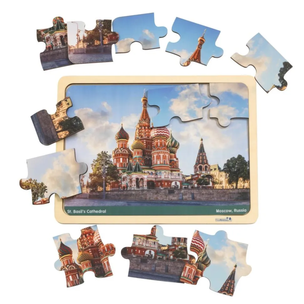 Excellerations® Photo-Real World Heritage Sites Puzzles and Posters - Set of 9 Each