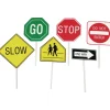 Excellerations® Play It Safe Hand-Held Traffic Signs - Set of 6