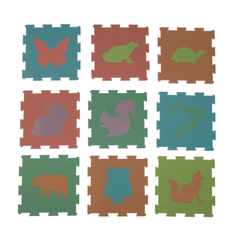 Excellerations® Play Mat Set: Woodland Animals & Transportation - Set of 18