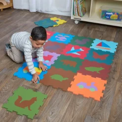 Excellerations® Play Mat Set: Woodland Animals & Transportation - Set of 18