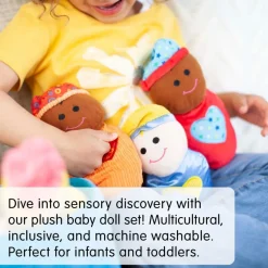 Excellerations® Plush Basket of Sensory Babies - 7 Pieces