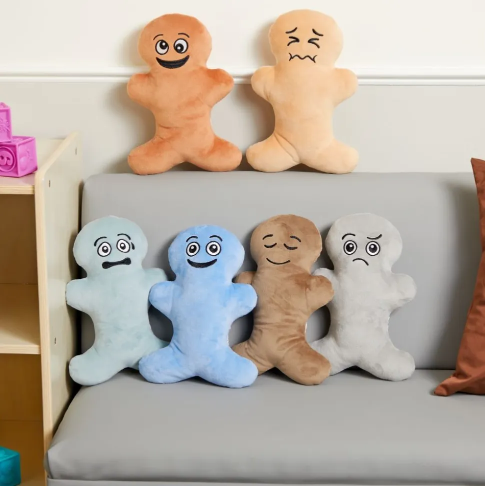 Excellerations® Plush Emotions 11" Dolls Calm Colors - Set of 6