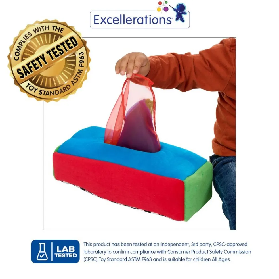 Excellerations® Plush Pull & Play Tissue Box - 12 Scarves