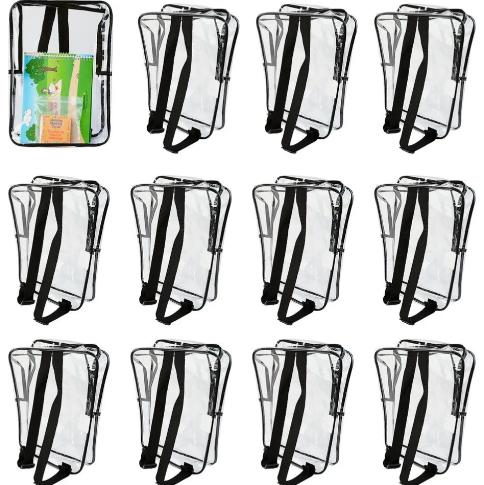 Excellerations® 17" Premium Clear Backpack - Set of 12