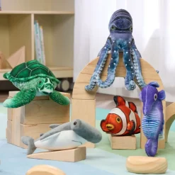 Excellerations® Realistic Plush Animals - Ocean Life Set of 5