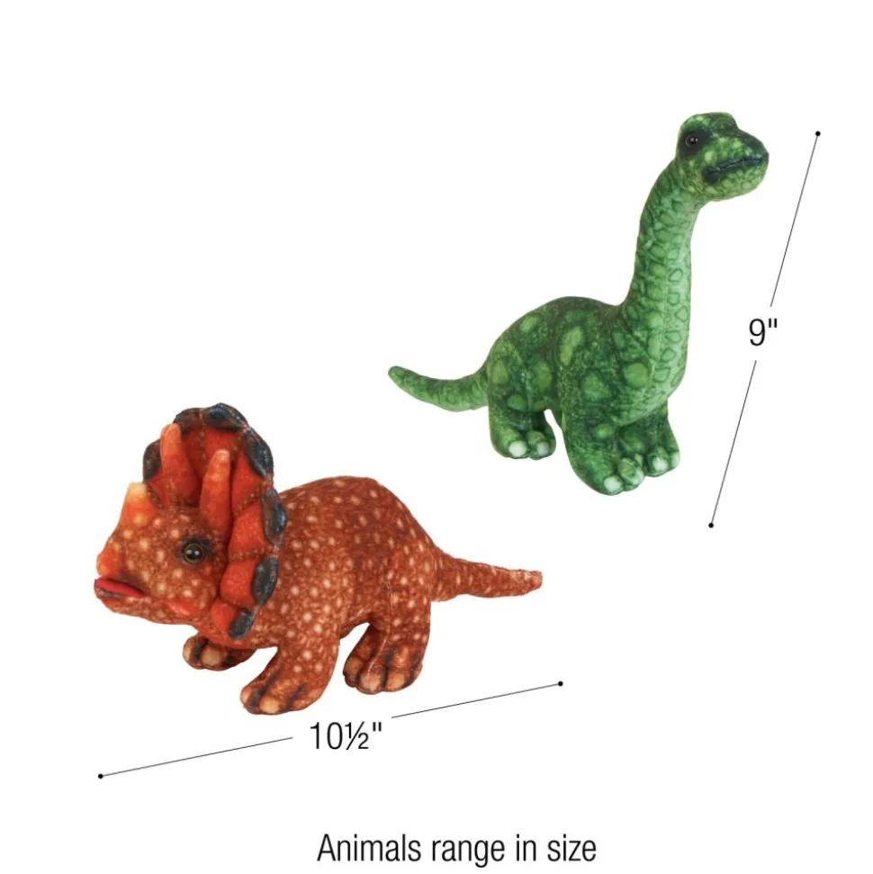 Excellerations® Realistic Plush Animals - Dinosaurs Set of 4