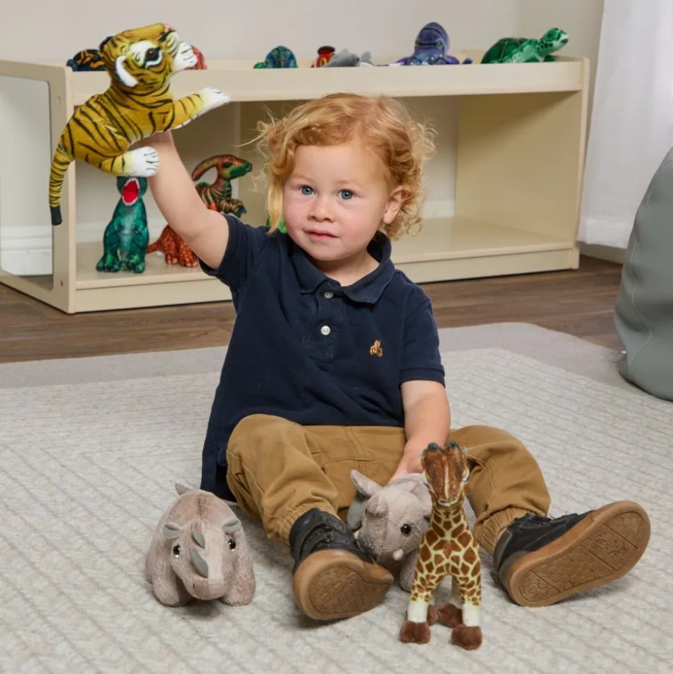 Excellerations® Realistic Plush Animals - Jungle Set of 4