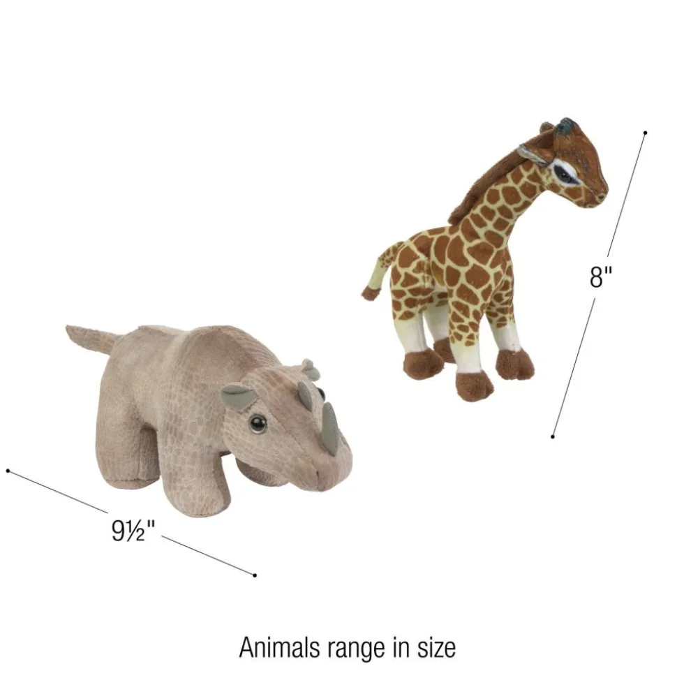 Excellerations® Realistic Plush Animals - Jungle Set of 4