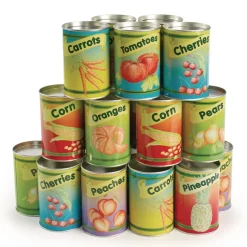 Excellerations® Realistic Tin Can Play Food - Set of 20