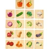 Excellerations® Reversible Wooden Vegetable Tiles - Set of 18