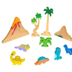 Excellerations® Rubberwood Dinosaur Play Set - 10 Pieces