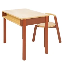 Excellerations® Rubberwood Desk and Seat Set