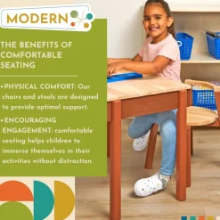 Excellerations® Rubberwood Desk and Seat Set