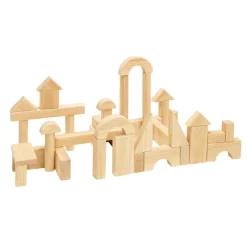 Excellerations® Rubberwood Floor Unit Building Blocks - Starter Set of 58