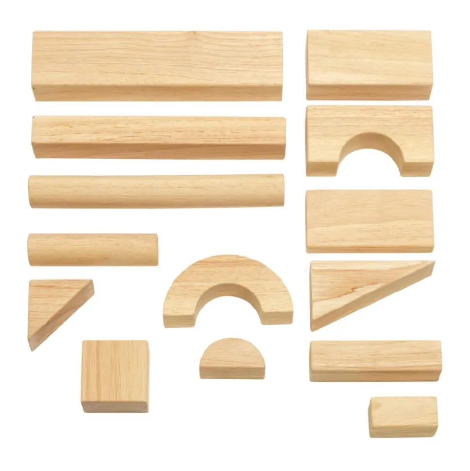 Excellerations® Rubberwood Floor Unit Building Blocks - Starter Set of 58