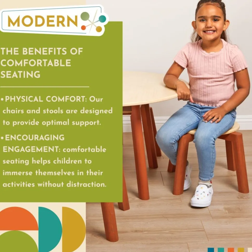 Excellerations® Rubberwood Stools Set of 4