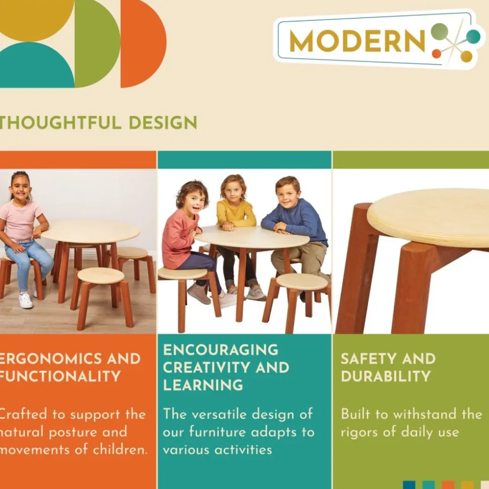 Excellerations® Rubberwood Stools Set of 4