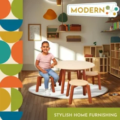 Excellerations® Rubberwood Stools Set of 4