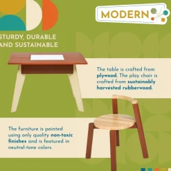 Excellerations® Rubberwood Sensory Table with Chair
