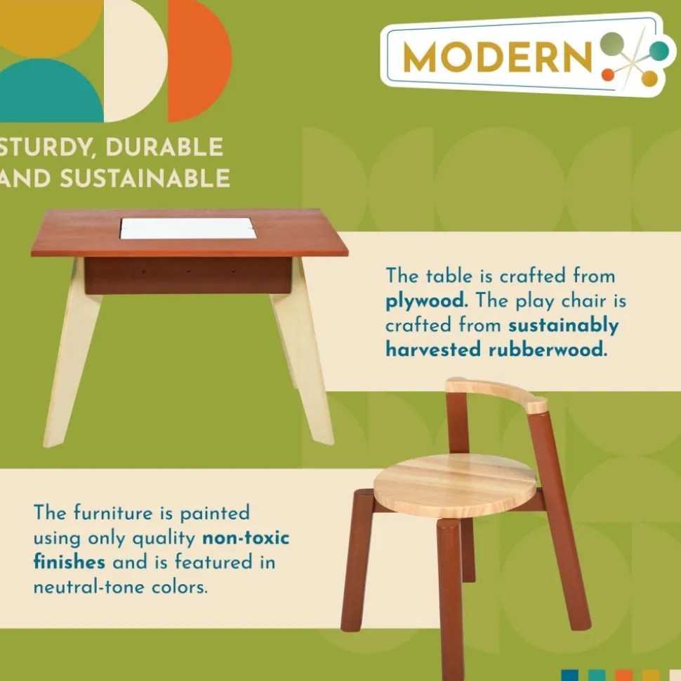 Excellerations® Rubberwood Sensory Table with Chair
