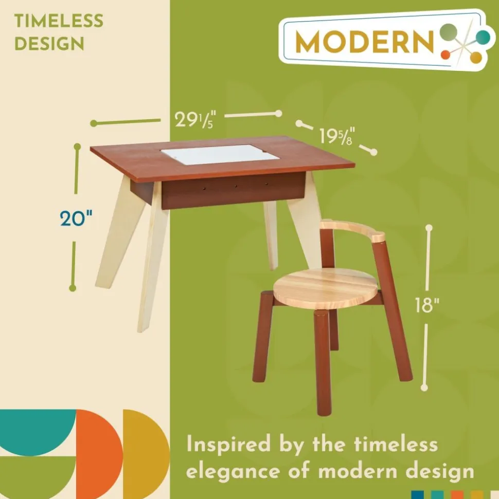 Excellerations® Rubberwood Sensory Table with Chair