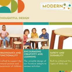 Excellerations® Rubberwood Table and Stool Set