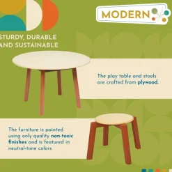 Excellerations® Rubberwood Table and Stool Set