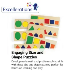 Excellerations® Size and Shape Puzzles - Set of 6